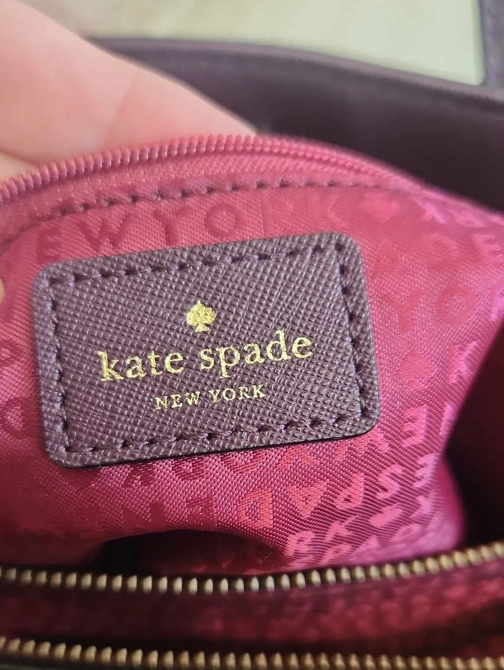 Kate Spade Laurel Way Evangelie Burgundy Deep Plum Satchel Purse